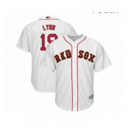 Youth Boston Red Sox 19 Fred Lynn Authentic White 2019 Gold Program Cool Base Baseball Jersey
