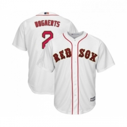 Youth Boston Red Sox 2 Xander Bogaerts Authentic White 2019 Gold Program Cool Base Baseball Jersey