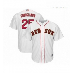 Youth Boston Red Sox 25 Tony Conigliaro Authentic White 2019 Gold Program Cool Base Baseball Jersey 
