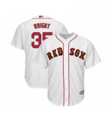 Youth Boston Red Sox 35 Steven Wright Authentic White 2019 Gold Program Cool Base Baseball Jersey