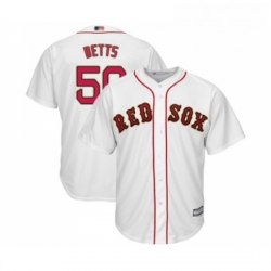 Youth Boston Red Sox 50 Mookie Betts Authentic White 2019 Gold Program Cool Base Baseball Jersey