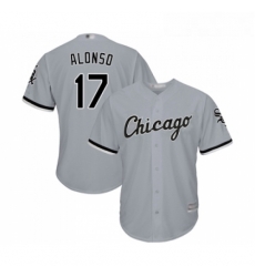 Youth Chicago White Sox 17 Yonder Alonso Replica Grey Road Cool Base Baseball Jersey 