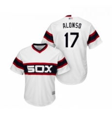 Youth Chicago White Sox 17 Yonder Alonso Replica White 2013 Alternate Home Cool Base Baseball Jersey 