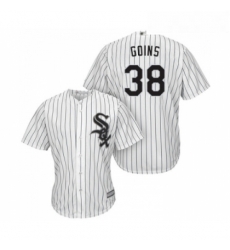 Youth Chicago White Sox 38 Ryan Goins Replica White Home Cool Base Baseball Jersey 