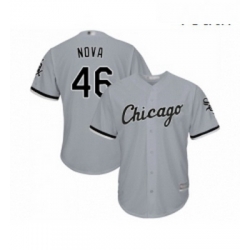 Youth Chicago White Sox 46 Ivan Nova Replica Grey Road Cool Base Baseball Jersey 