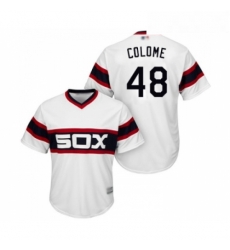 Youth Chicago White Sox 48 Alex Colome Replica White 2013 Alternate Home Cool Base Baseball Jersey 