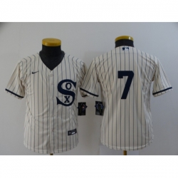Youth Chicago White Sox #7 Tim Anderson Cream 2021 Field of Dreams Jersey