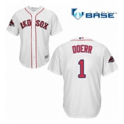Youth Majestic Boston Red Sox 1 Bobby Doerr Authentic White Home Cool Base 2018 World Series Champions MLB Jersey