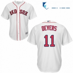Youth Majestic Boston Red Sox 11 Rafael Devers Replica White Home Cool Base MLB Jersey 