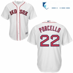 Youth Majestic Boston Red Sox 22 Rick Porcello Authentic White Home Cool Base MLB Jersey