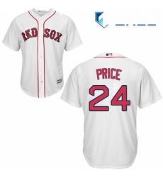Youth Majestic Boston Red Sox 24 David Price Authentic White Home Cool Base MLB Jersey