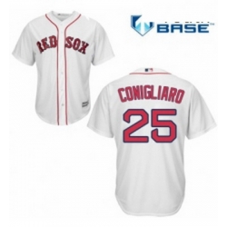 Youth Majestic Boston Red Sox 25 Tony Conigliaro Authentic White Home Cool Base MLB Jersey 