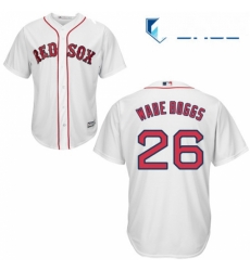 Youth Majestic Boston Red Sox 26 Wade Boggs Authentic White Home Cool Base MLB Jersey