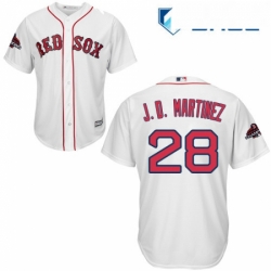 Youth Majestic Boston Red Sox 28 J D Martinez Authentic White Home Cool Base 2018 World Series Champions MLB Jerse