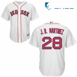 Youth Majestic Boston Red Sox 28 J D Martinez Authentic White Home Cool Base MLB Jersey 