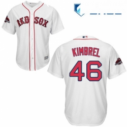 Youth Majestic Boston Red Sox 46 Craig Kimbrel Authentic White Home Cool Base 2018 World Series Champions MLB Jersey