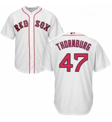 Youth Majestic Boston Red Sox 47 Tyler Thornburg Authentic White Home Cool Base MLB Jersey