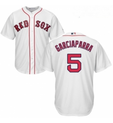 Youth Majestic Boston Red Sox 5 Nomar Garciaparra Replica White Home Cool Base MLB Jersey