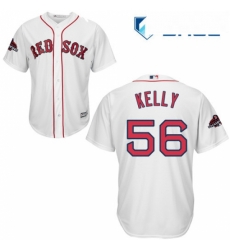 Youth Majestic Boston Red Sox 56 Joe Kelly Authentic White Home Cool Base 2018 World Series Champions MLB Jersey