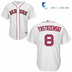 Youth Majestic Boston Red Sox 8 Carl Yastrzemski Replica White Home Cool Base MLB Jersey