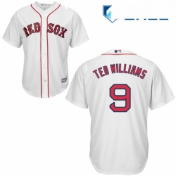 Youth Majestic Boston Red Sox 9 Ted Williams Replica White Home Cool Base MLB Jersey