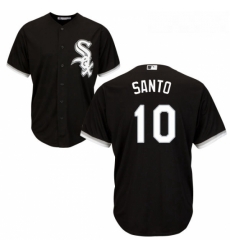 Youth Majestic Chicago White Sox 10 Ron Santo Authentic Black Alternate Home Cool Base MLB Jersey