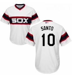 Youth Majestic Chicago White Sox 10 Ron Santo Replica White 2013 Alternate Home Cool Base MLB Jersey