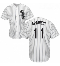 Youth Majestic Chicago White Sox 11 Luis Aparicio Authentic White Home Cool Base MLB Jersey