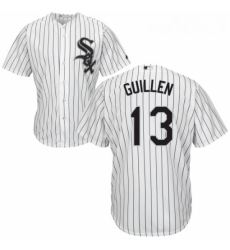 Youth Majestic Chicago White Sox 13 Ozzie Guillen Replica White Home Cool Base MLB Jersey