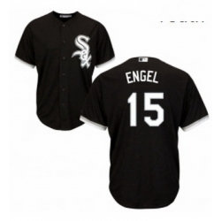Youth Majestic Chicago White Sox 15 Adam Engel Replica Black Alternate Home Cool Base MLB Jersey 