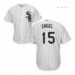 Youth Majestic Chicago White Sox 15 Adam Engel Replica White Home Cool Base MLB Jersey 