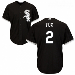 Youth Majestic Chicago White Sox 2 Nellie Fox Authentic Black Alternate Home Cool Base MLB Jersey