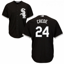 Youth Majestic Chicago White Sox 24 Joe Crede Authentic Black Alternate Home Cool Base MLB Jersey