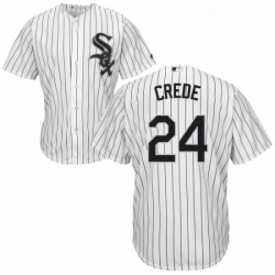 Youth Majestic Chicago White Sox 24 Joe Crede Authentic White Home Cool Base MLB Jersey