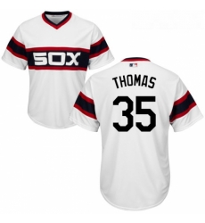 Youth Majestic Chicago White Sox 35 Frank Thomas Authentic White 2013 Alternate Home Cool Base MLB Jersey