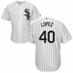 Youth Majestic Chicago White Sox 40 Reynaldo Lopez Authentic White Home Cool Base MLB Jersey 