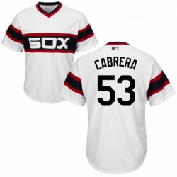 Youth Majestic Chicago White Sox 53 Melky Cabrera Authentic White 2013 Alternate Home Cool Base MLB Jersey