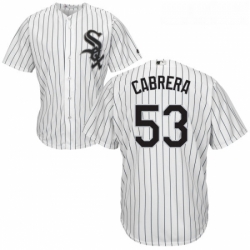 Youth Majestic Chicago White Sox 53 Melky Cabrera Authentic White Home Cool Base MLB Jersey