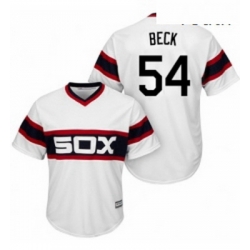 Youth Majestic Chicago White Sox 54 Chris Beck Authentic White 2013 Alternate Home Cool Base MLB Jersey 