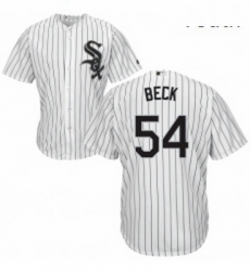 Youth Majestic Chicago White Sox 54 Chris Beck Authentic White Home Cool Base MLB Jersey 