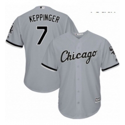 Youth Majestic Chicago White Sox 7 Jeff Keppinger Authentic Grey Road Cool Base MLB Jersey