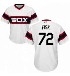 Youth Majestic Chicago White Sox 72 Carlton Fisk Replica White 2013 Alternate Home Cool Base MLB Jersey