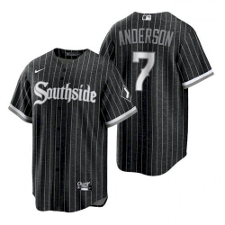 Youth White Sox Tim Anderson 2021 City Connect Southside Black Jersey