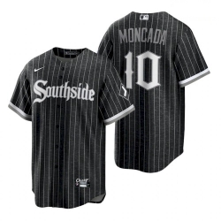 Youth White Sox Yoan Moncada 2021 City Connect Black Southside Jersey