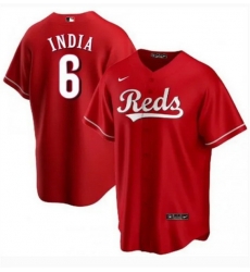 Men Cincinnati Reds 6 Jonathan India Red Cool Base Stitched Baseball Jersey