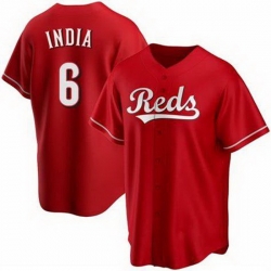 Men Cincinnati Reds 6 Jonathan India Red Cool Base Stitched Jersey