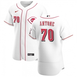 Men Cincinnati Reds 70 Tejay Antone Men Nike White Home 2020 Flex Base Player MLB Jersey