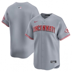 Men Cincinnati Reds Blank Grey Away Limited Stitched Baseball Jersey