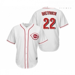 Mens Cincinnati Reds 22 Derek Dietrich Replica White Home Cool Base Baseball Jersey 