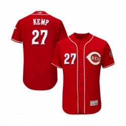 Mens Cincinnati Reds 27 Matt Kemp Red Alternate Flex Base Authentic Collection Baseball Jersey